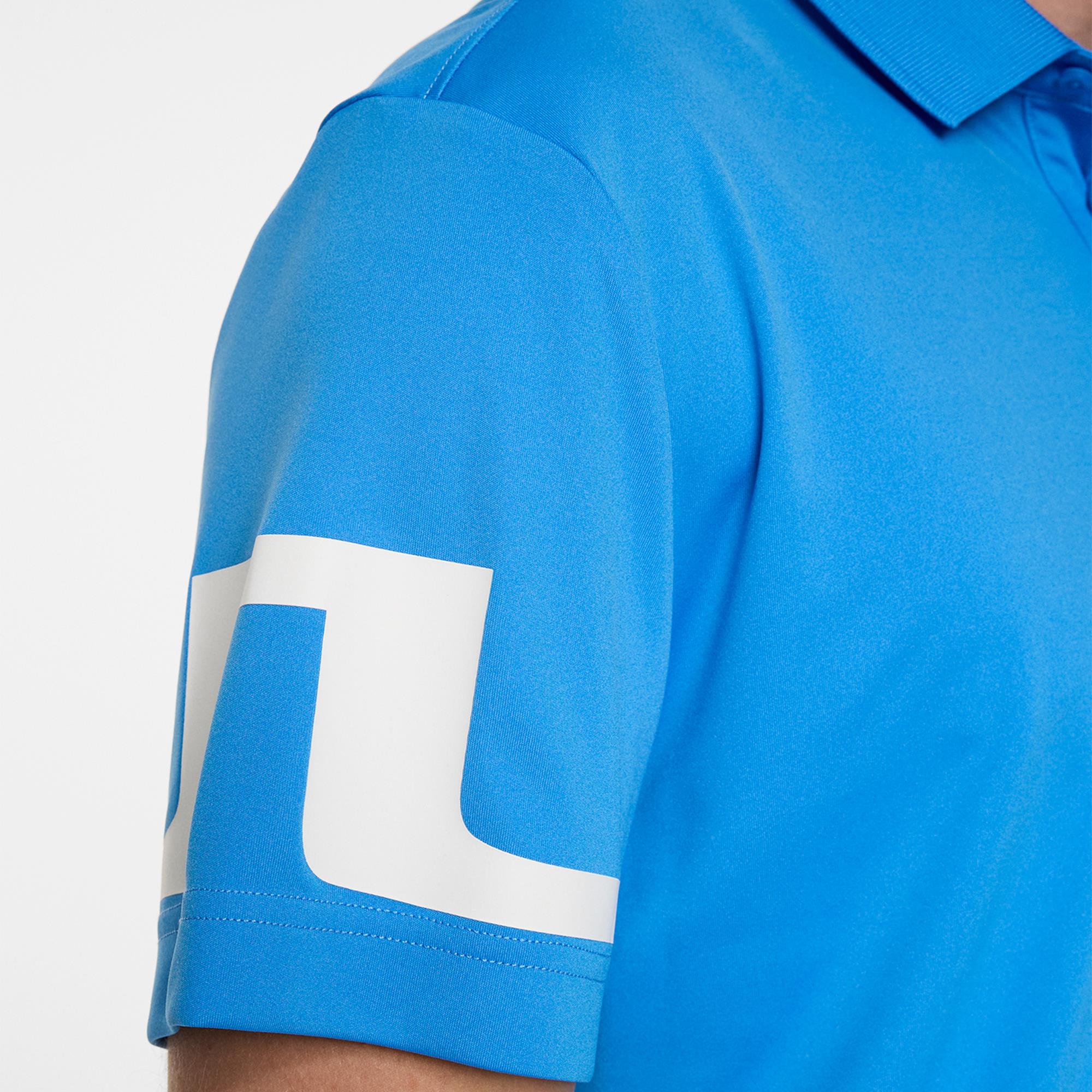 J Lindeberg Heath Mens Polo Shirt Sonic Blue